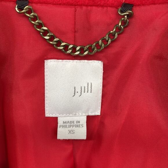 J Jill Red Wool Blend Beautiful Pea Coat Size XS - Picture 3 of 7